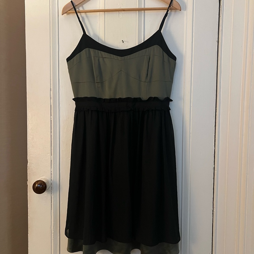 BCBGeneration Black and Olive Green Women's Dress